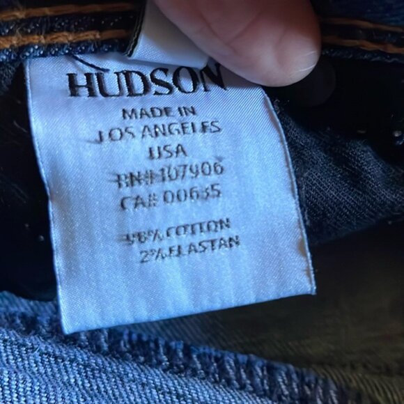 Hudson Skinny Low Rise Flap Pocket Denim Jeans 24 GUC - Picture 9 of 13